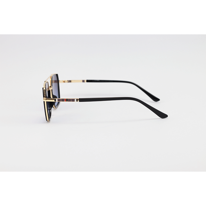 TOMMY HILFIGER - 2487 - Golden Black Blue Gradient - Acetate - Metal - Rectangle - Sunglasses