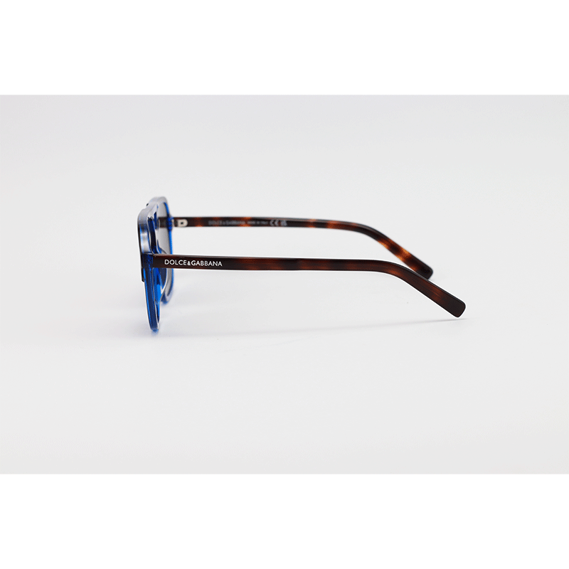 Dolce & Gabbana - 4354 - Blue Black - Acetate - Rectangle - Sunglasses