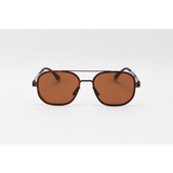 Porsche Design - 001 - Brown - Metal - Square - Polarized - Double Bridge - Sunglasses
