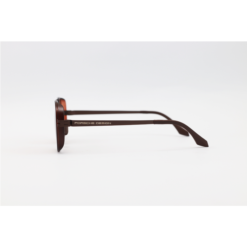Porsche Design - 001 - Brown - Metal - Square - Polarized - Double Bridge - Sunglasses