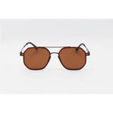 Porsche Design - 002 - Brown - Metal - Polarized - Double Bridge - Sunglasses