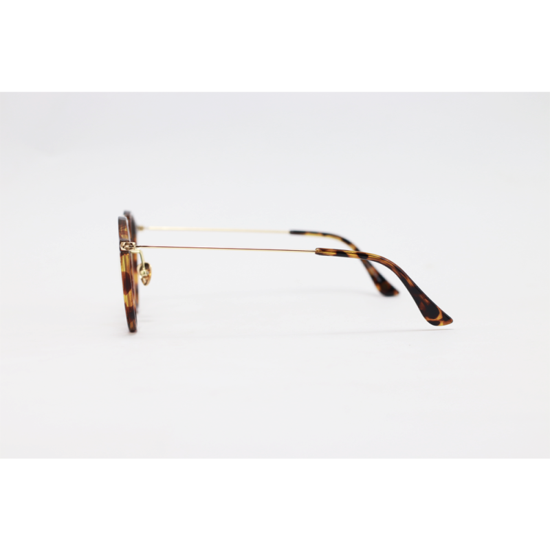 Calvin Klein - 58124 - Golden Tortoise - Acetate - Metal - Double Bridge - Round - Eyewear