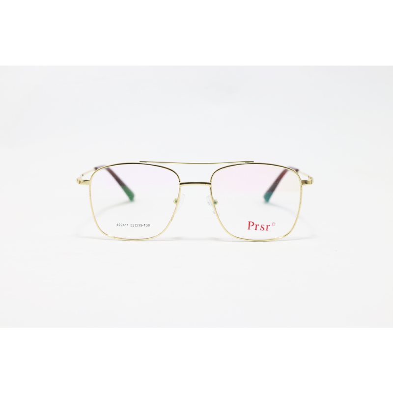 Metal - 422411 - Golden - Double Bridge - Rectangle - Eyewear
