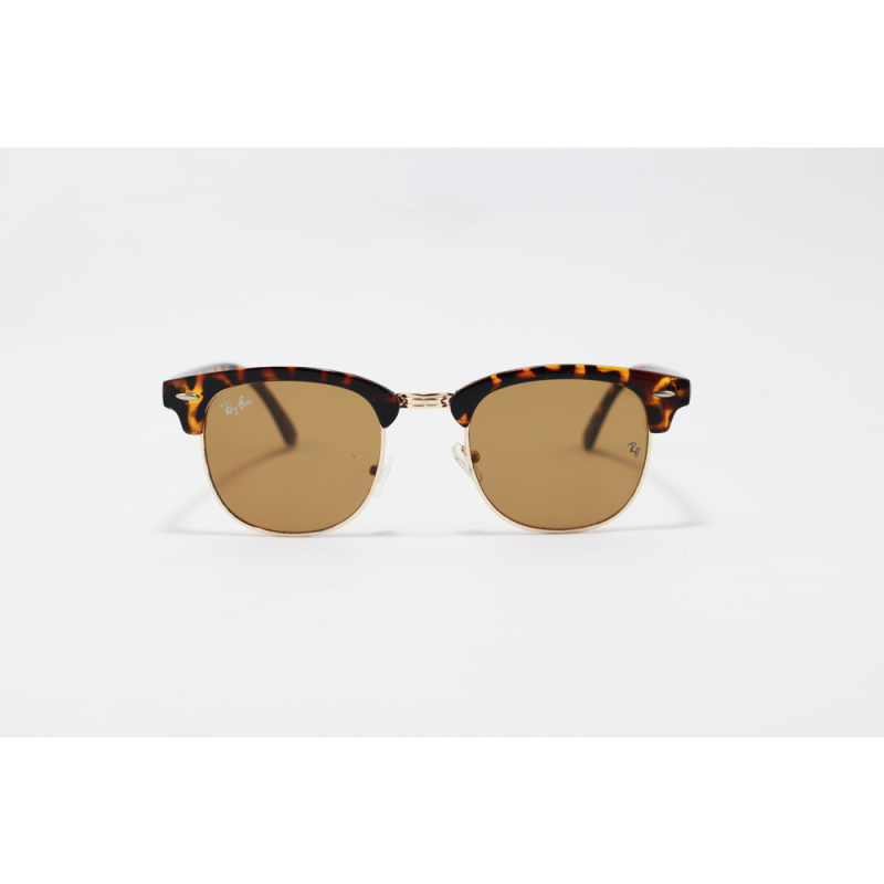Ray Ban – 3016 – Clubmaster – Tortoise Golden Brown - Acetate - Metal – Sunglasses