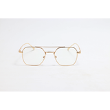 GM – 3545 – Golden – Metal - Blue Cut - Rectangle – Double Bridge – Eyewear
