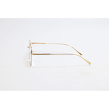 GM – 3545 – Golden – Metal - Blue Cut - Rectangle – Double Bridge – Eyewear