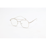 GM – 3545 – Silver – Metal - Blue Cut - Rectangle – Double Bridge – Eyewear