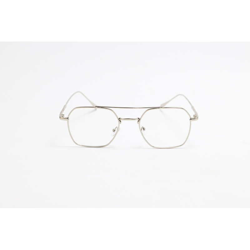 GM – 3545 – Silver – Metal - Blue Cut - Rectangle – Double Bridge – Eyewear
