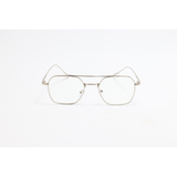 GM – 3545 – Silver – Metal - Blue Cut - Rectangle – Double Bridge – Eyewear