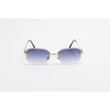 Cartier - 8112 - Golden Purple Gradient - Metal - Rimless - Rectangle - Sunglasses