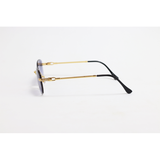 Cartier - 8112 - Golden Purple Gradient - Metal - Rimless - Rectangle - Sunglasses
