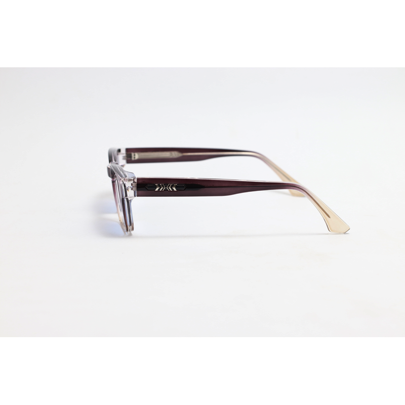 GM - 3204 - Maroon Blue - Acetate - Rectangle - Sunglasses