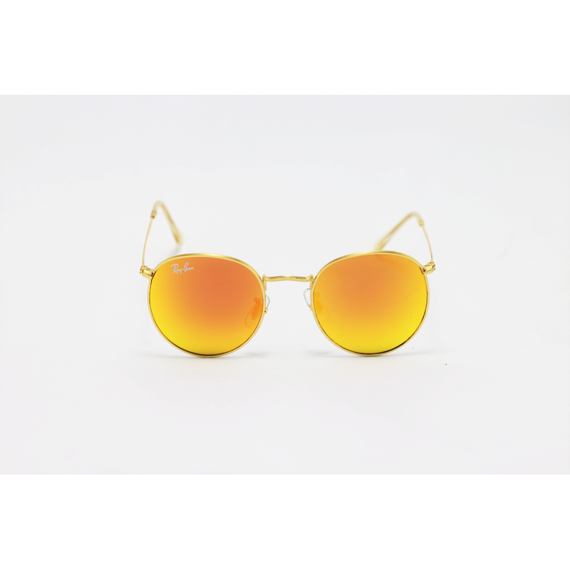 Ray Ban - 3447 - Golden Mercury - Metal - Round - Sunglasses