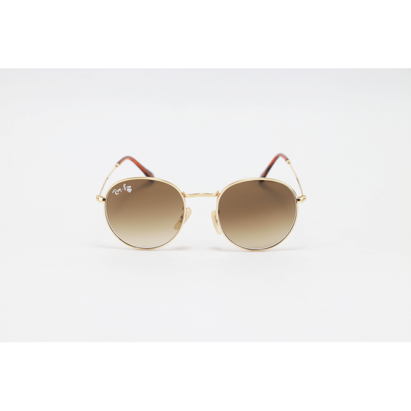Ray Ban - 3447 - Golden Brown Gradient - Metal - Round - Sunglasses