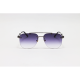 Louis Vuitton - 3151 - Gun Metallic Purple Gradient - Metal - Double Bridge - Aviator - Rimless - Sunglasses