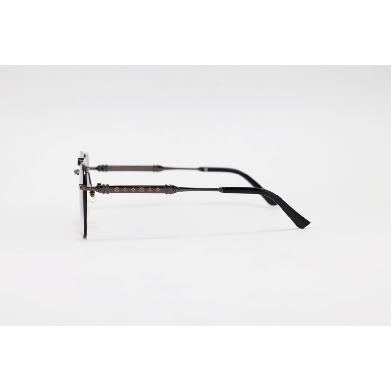 Louis Vuitton - 3151 - Gun Metallic Purple Gradient - Metal - Double Bridge - Aviator - Rimless - Sunglasses