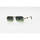 Chopard - 3170 - Golden Green Gradient - Metal - Aviator - Double Bridge - Rimless - Sunglasses