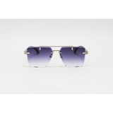Chopard - 3171 - Silver Purple Gradient - Metal - Rectangle - Double Bridge - Rimless - Sunglasses