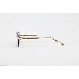 Cartier - 3148 - Golden Black - Metal - Rectangle - Double Bridge - Rimless - Sunglasses