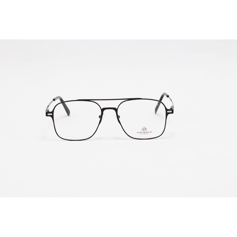 MAYBACH - 2430 - Black - Metal - Rectangle - Double Bridge - Dual - Attachment - Blue Cut - Polarized - Eyewear - Sunglasses