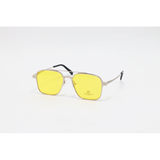MAYBACH - 2430 - Silver - Metal - Rectangle - Double Bridge - Dual - Attachment - Blue Cut - Polarized - Eyewear - Sunglasses