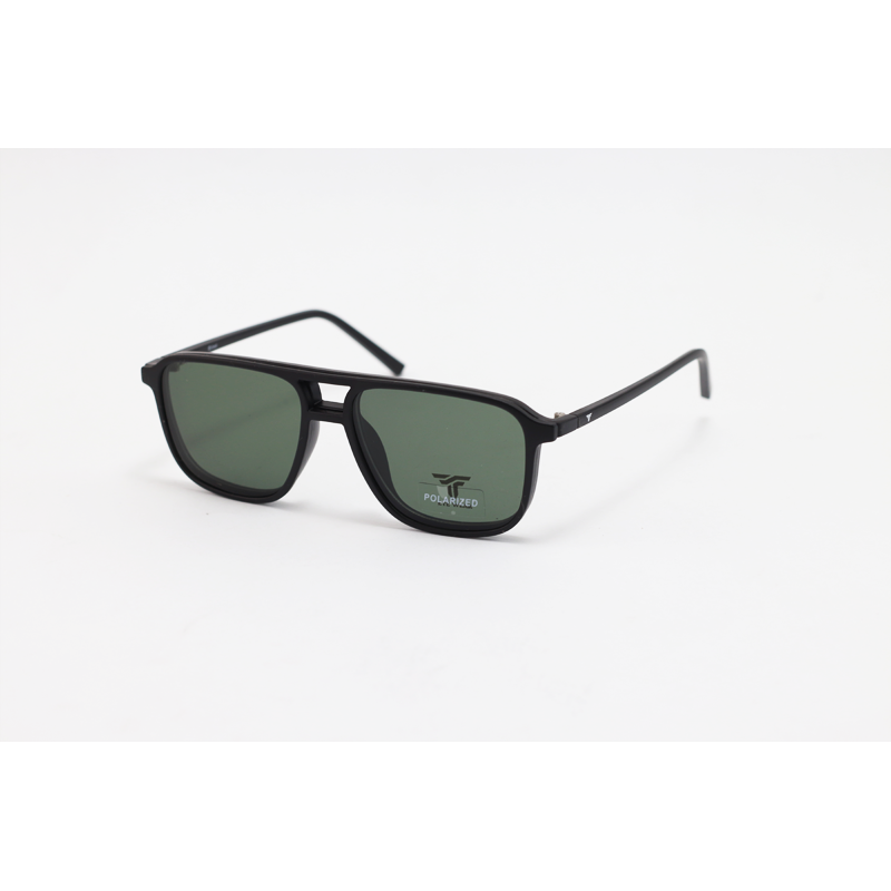 Dior - 25009 - Black - Acetate - Rectangle - Double Bridge - Dual - Attachment - Polarized - Eyewear - Sunglasses