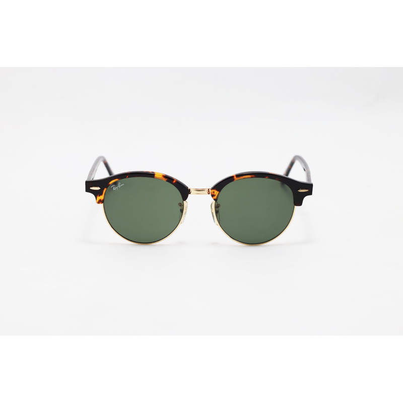 Ray Ban - 4246 - Tortoise Golden Green - Acetate - Metal - Club Round - Sunglasses