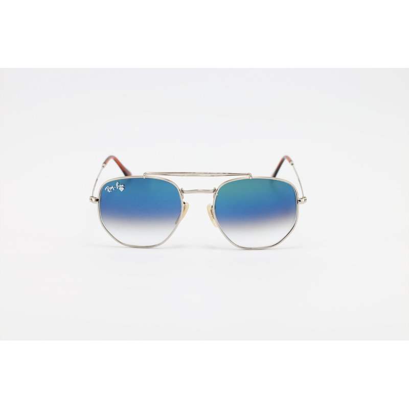 Ray Ban - 3648 - Marshall - Silver Blue Gradient - Metal - Double Bridge - Sunglasses