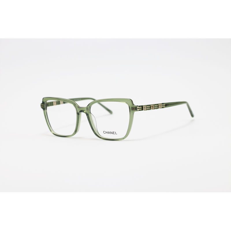 Chanel - 2063 - Green Translucent - Acetate - Square - Eyewear