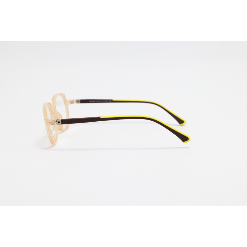 Ciordam - 2306 - Brown Translucent - Acetate - Hexagonal - Kids - Eyewear
