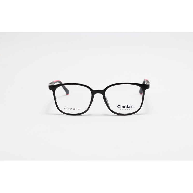 Ciordam - 2307 - Black Red - Acetate - Rectangle - Kids - Eyewear