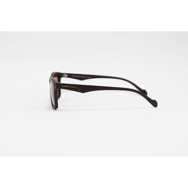 Hugo Boss - 21034 - Matte Brown - Acetate - Rectangle - Polarized - Sunglasses
