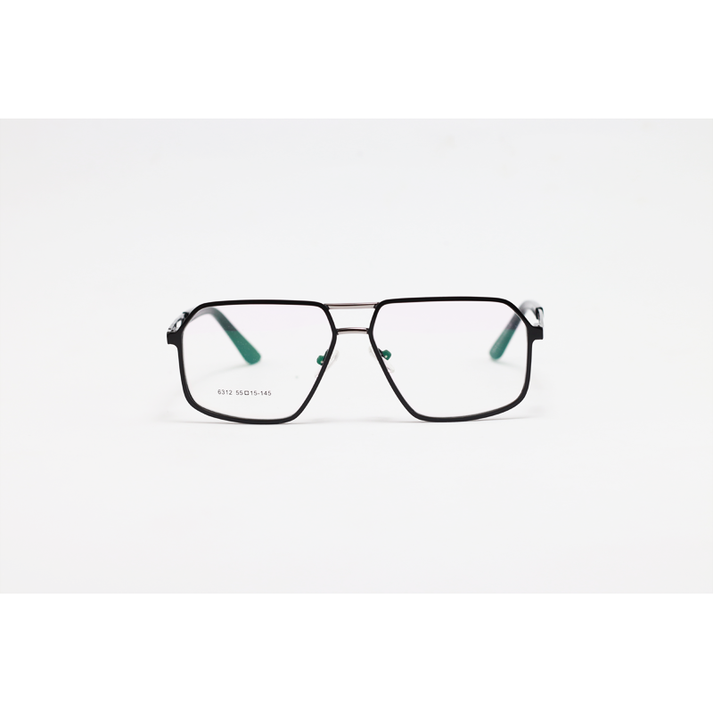 Cartier - 6312 - Black - Metal - Double Bridge - Rectangle - Eyewear