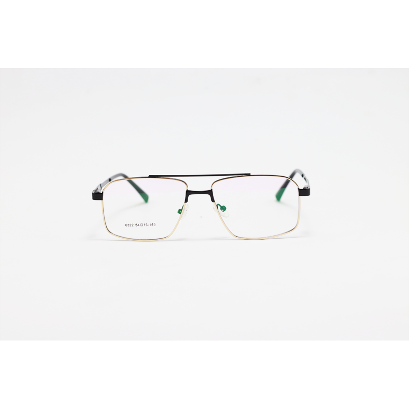 Carrera - 6322 - Golden Black - Metal - Rectangle - Double Bridge - Eyewear