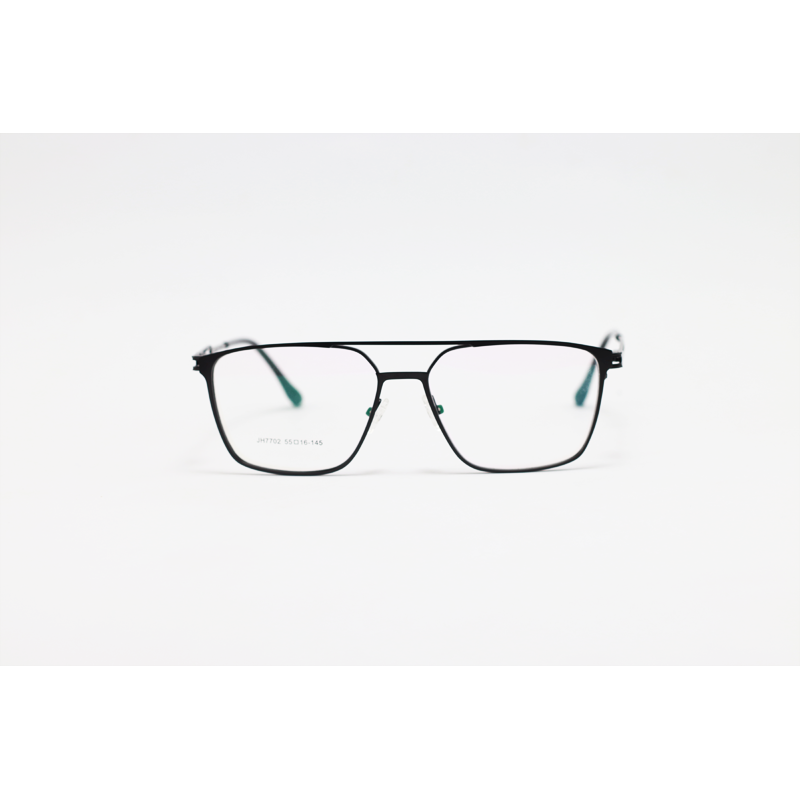 Carrera - 7702 - Black - Metal - Rectangle - Double Bridge - Eyewear