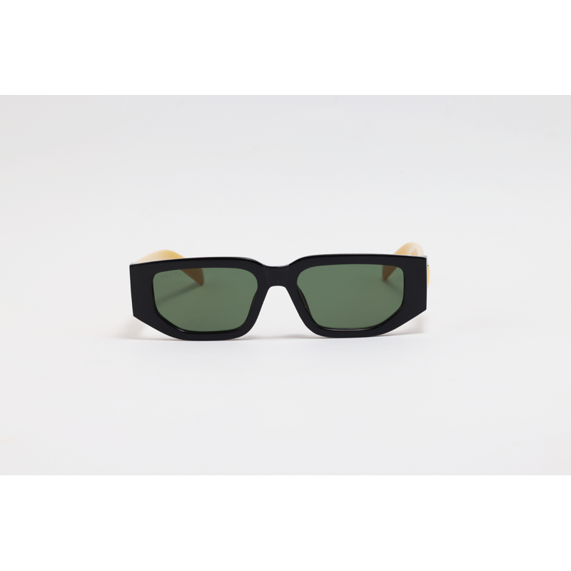 Prada - 6002 - Black Yellow Green - Acetate - Rectangle - Sunglasses