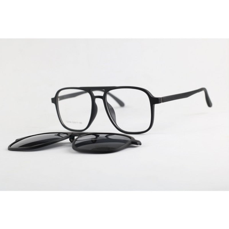 Dior - 2193 - Black - Acetate - Rectangle - Dual - Attachment - Polarized - Eye Wear - Sunglasses