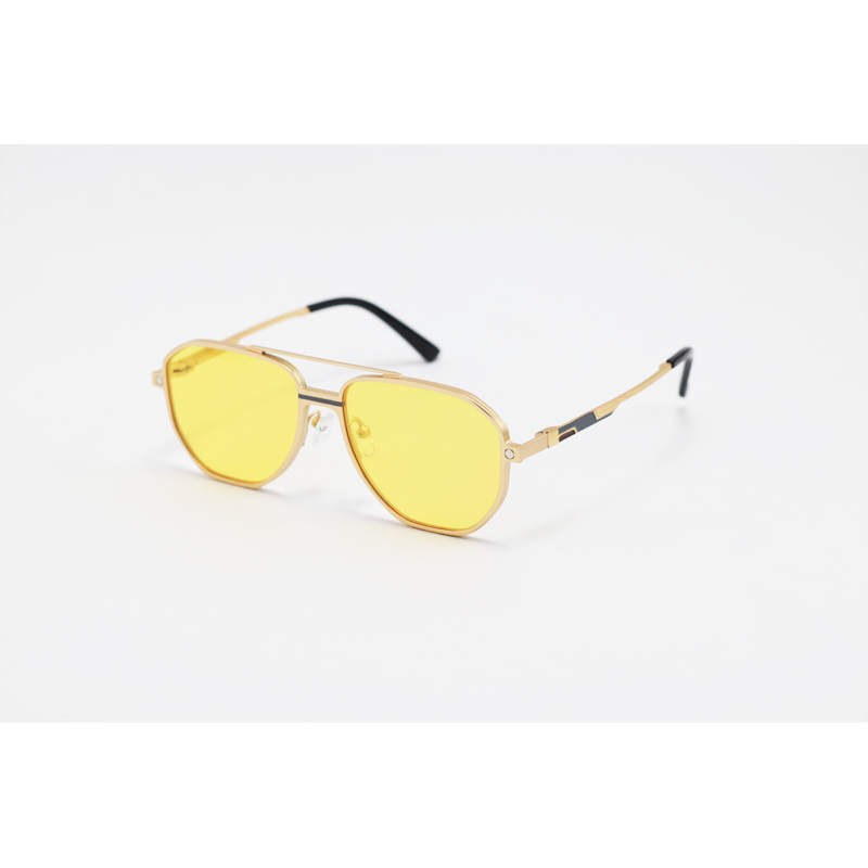 Dior - 7037 - Golden - Metal - Blue Cut - Dual - Polarized - Attachment - Eye Wear - Sunglasses