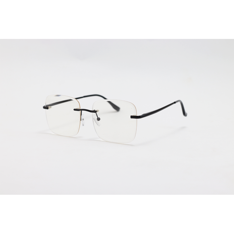 Dior - 1022 - Black - Metal - Blue Cut - Rimless - Square - Eyewear