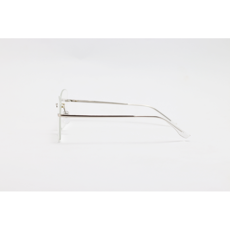 Dior - 1022 - Silver - Metal - Blue Cut - Rimless - Square - Eyewear
