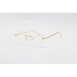 Dior - 1022 - Golden - Metal - Blue Cut - Rimless - Square - Eyewear