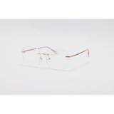Dior - 1022 - Rose Gold - Metal - Blue Cut - Rimless - Square - Eyewear