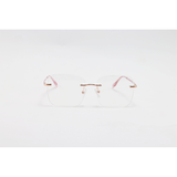 Dior - 1022 - Rose Gold - Metal - Blue Cut - Rimless - Square - Eyewear