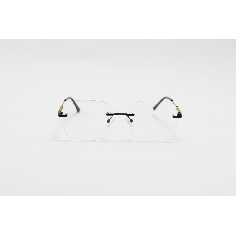 Dita - 21087 - Black - Metal - Blue Cut - Rimless - Square - Eyewear