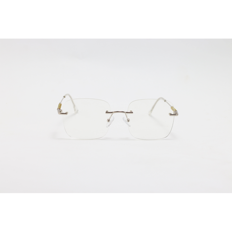 Dita - 21087 - Silver - Metal - Blue Cut - Rimless - Square - Eyewear