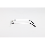 Silhouette - 23022 - Black - Metal - Blue Cut - Rimless - Eyewear