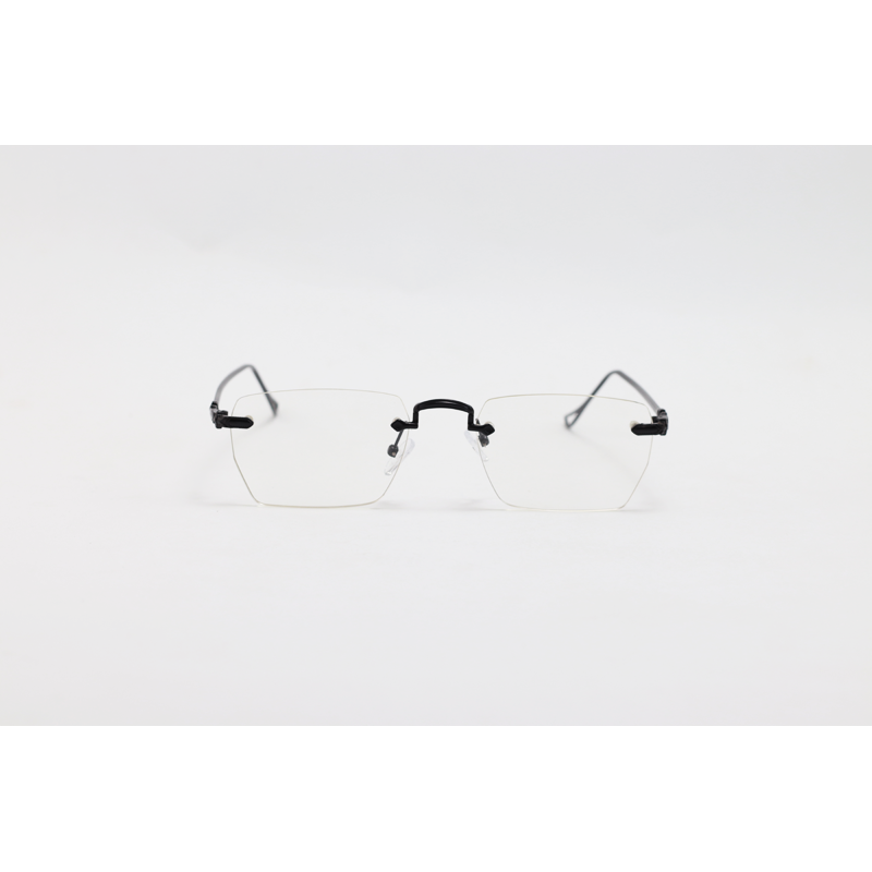 Dita - 01091 - Black - Metal - Blue Cut - Rimless - Rectangle - Eyewear