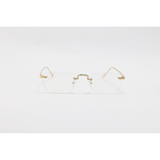 Dita - 01091 - Golden - Metal - Blue Cut - Rimless - Rectangle - Eyewear