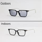 Moscot - 8211 - Black - Acetate - Metal - Transition - Blue Cut - Rectangle - Eyewear