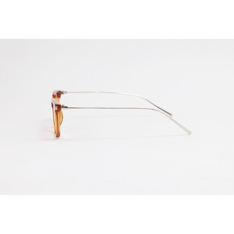 Moscot - 8211 - Orange Translucent - Acetate - Metal - Transition - Blue Cut - Rectangle - Eyewear